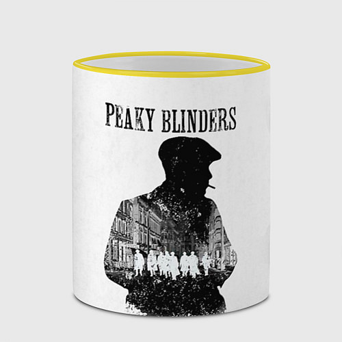 Кружка цветная Thomas Shelby Peaky Blinders / 3D-Желтый кант – фото 2
