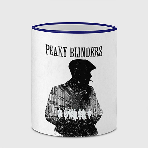Кружка цветная Thomas Shelby Peaky Blinders / 3D-Синий кант – фото 2