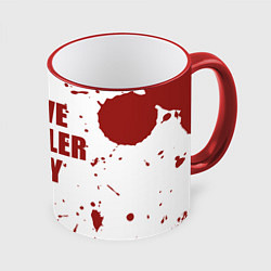 Кружка 3D Blood have a killer day Dexter, цвет: 3D-красный кант