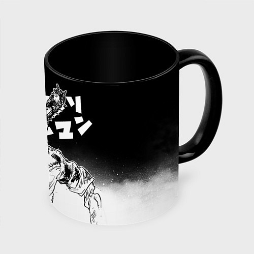 Кружка цветная Человек-бензопила Chainsaw Man / 3D-Белый + черный – фото 1