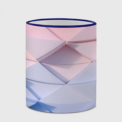 Кружка 3D Треугольники для тебя, цвет: 3D-синий кант — фото 2