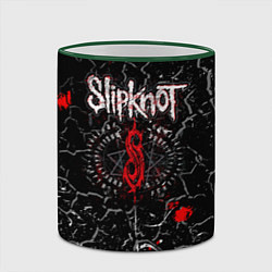 Кружка 3D Slipknot Rock Слипкнот Музыка Рок Гранж, цвет: 3D-зеленый кант — фото 2