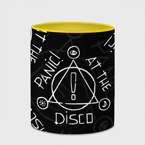 Кружка цветная Panic! At the Disco - Pray For The Wicked / 3D-Белый + желтый – фото 2