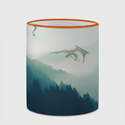 Кружка 3D ДРАКОНЫ НАД ЛЕСОМ DRAGON, цвет: 3D-оранжевый кант — фото 2