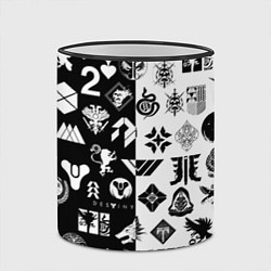 Кружка 3D DESTINY LOGOBOMBING ЧЁРНО БЕЛОЕ, цвет: 3D-черный кант — фото 2
