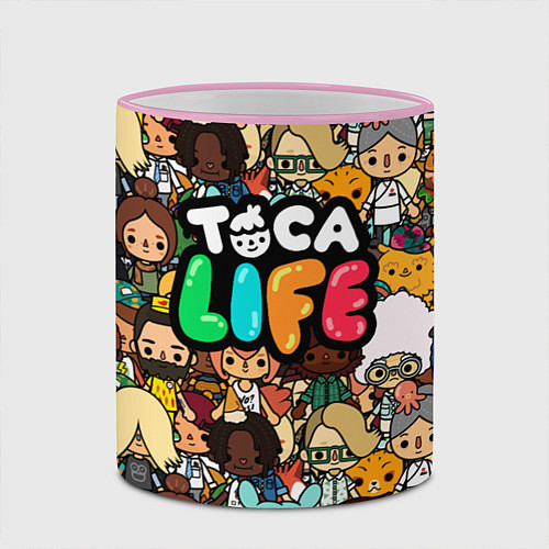 Кружка цветная Toca Life: Persons / 3D-Розовый кант – фото 2