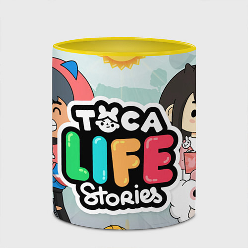 Кружка цветная Toca Life: Stories / 3D-Белый + желтый – фото 2
