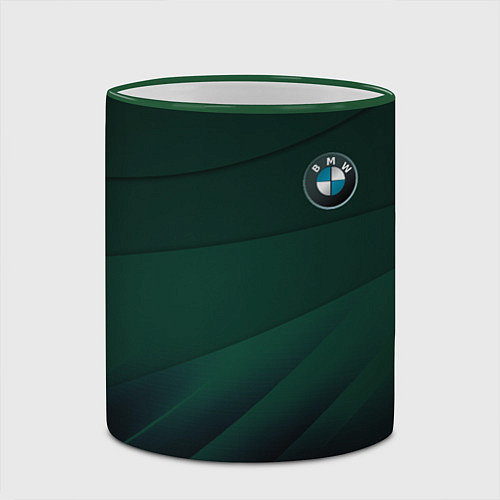 Кружка цветная GREEN BMW / 3D-Зеленый кант – фото 2