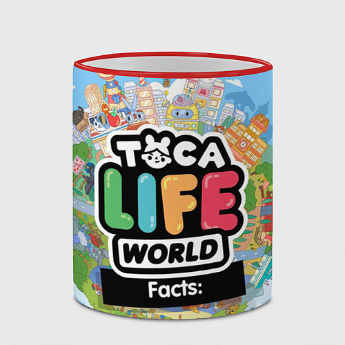 Кружка цветная Toca Life World / 3D-Красный кант – фото 2