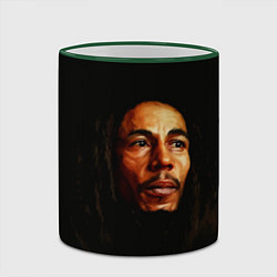 Кружка 3D Bob Marley Art, цвет: 3D-зеленый кант — фото 2