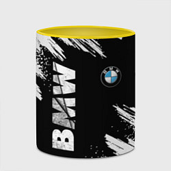 Кружка 3D BMW GRUNGE БМВ ГРАНЖ, цвет: 3D-белый + желтый — фото 2