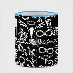 Кружка 3D ТОКИЙСКИЕ МСТИТЕЛИ ЛОГОБОМБИНГ TOKYO REVENGERS LOG, цвет: 3D-небесно-голубой кант — фото 2