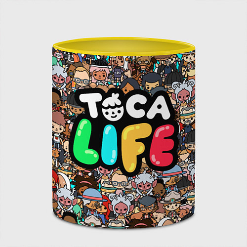 Кружка цветная Toca Life / 3D-Белый + желтый – фото 2