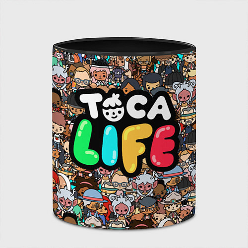 Кружка цветная Toca Life / 3D-Белый + черный – фото 2