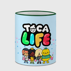 Кружка 3D Toca Life: Logo, цвет: 3D-зеленый кант — фото 2