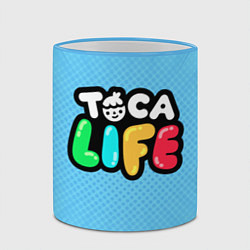 Кружка 3D Toca Life: Logo, цвет: 3D-небесно-голубой кант — фото 2