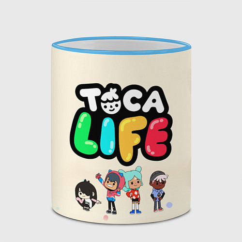 Кружка цветная Toca Life: Persons / 3D-Небесно-голубой кант – фото 2