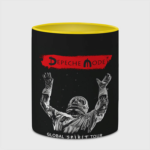 Кружка цветная DM tour / 3D-Белый + желтый – фото 2