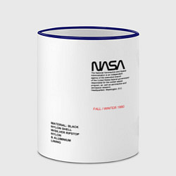 Кружка 3D NASA БЕЛАЯ ФОРМА, цвет: 3D-синий кант — фото 2