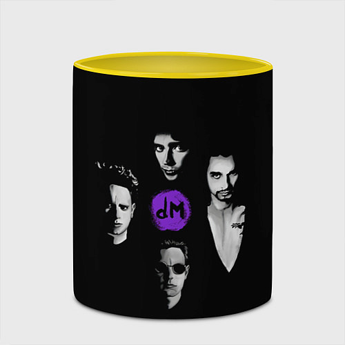 Кружка цветная Depeche mode band / 3D-Белый + желтый – фото 2