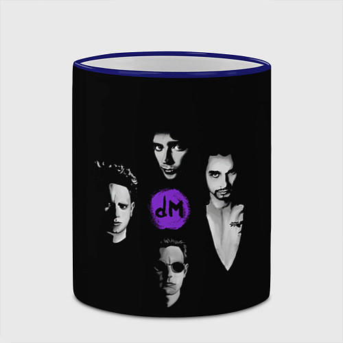 Кружка цветная Depeche mode band / 3D-Синий кант – фото 2