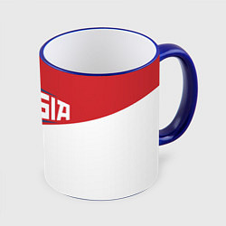 Кружка 3D Russia, цвет: 3D-синий кант
