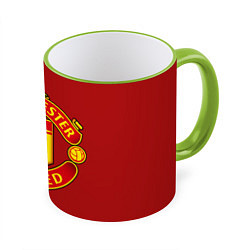 Кружка 3D Manchester United F C, цвет: 3D-светло-зеленый кант