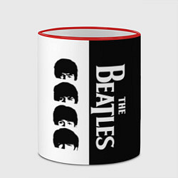 Кружка 3D The Beatles черно - белый партер, цвет: 3D-красный кант — фото 2