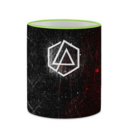 Кружка 3D Linkin Park Logo Линкин Парк, цвет: 3D-светло-зеленый кант — фото 2