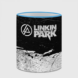 Кружка 3D Линкин Парк Лого Рок ЧБ Linkin Park Rock, цвет: 3D-небесно-голубой кант — фото 2