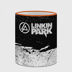 Кружка 3D Линкин Парк Лого Рок ЧБ Linkin Park Rock, цвет: 3D-оранжевый кант — фото 2
