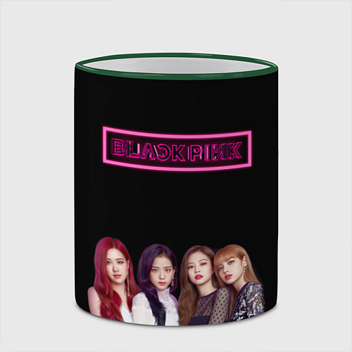 Кружка цветная BLACKPINK NEON / 3D-Зеленый кант – фото 2