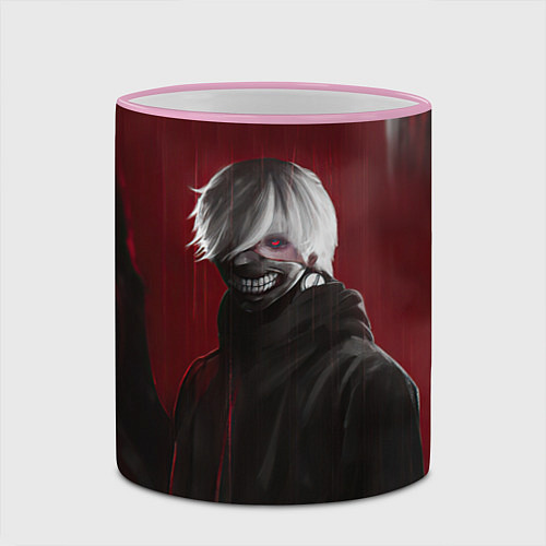 Кружка цветная TOKYO GHOUL ТОКИЙСКИЙ ГУЛЬ ЩЮПАЛЬЦА / 3D-Розовый кант – фото 2