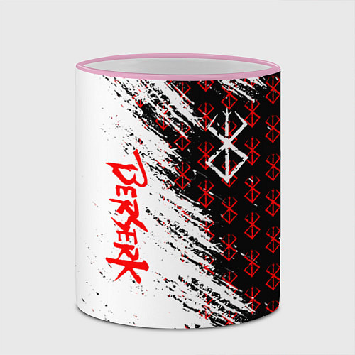 Кружка цветная Berserk Anime / 3D-Розовый кант – фото 2