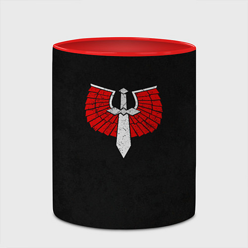 Кружка цветная Темные ангелы до Ереси цвет легиона / 3D-Белый + красный – фото 2