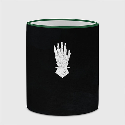 Кружка цветная Железные руки цвета легиона / 3D-Зеленый кант – фото 2