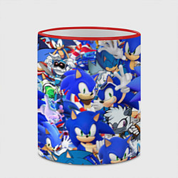 Кружка 3D SONIC СИНИЙ ЁЖ СОНИК, цвет: 3D-красный кант — фото 2