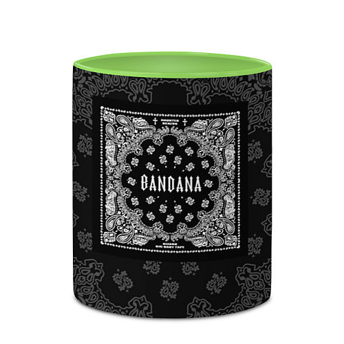 Кружка цветная Big Baby Tape x Kizaru: BANDANA / 3D-Белый + светло-зеленый – фото 2