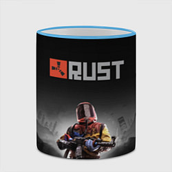 Кружка 3D Работяга из Раста, цвет: 3D-небесно-голубой кант — фото 2