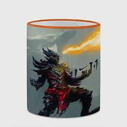 Кружка 3D Dragonborne is here, цвет: 3D-оранжевый кант — фото 2