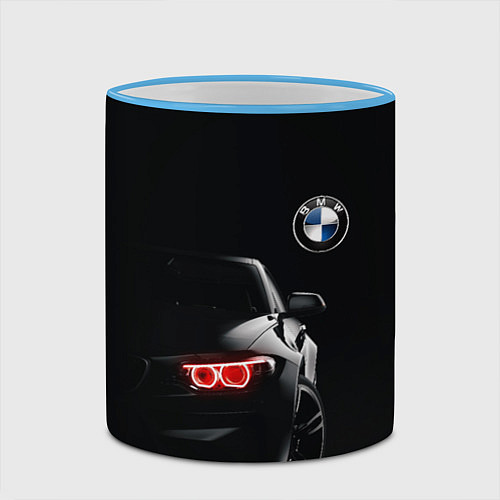 Кружка цветная BMW МИНИМЛ / 3D-Небесно-голубой кант – фото 2