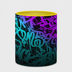 Кружка 3D НЕОНОВОЕ ГРАФФИТИ NEON, цвет: 3D-белый + желтый — фото 2