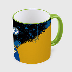 Кружка 3D ЧЕЛСИ CHELSEA GOLDEN LOGO, цвет: 3D-светло-зеленый кант