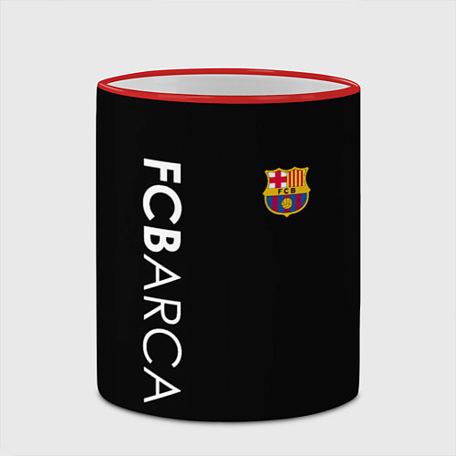 Кружка цветная FC BARCA BLACK STYLE / 3D-Красный кант – фото 2