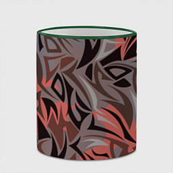 Кружка 3D Абстракция Энергия, цвет: 3D-зеленый кант — фото 2