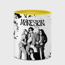 Кружка 3D Maneskin Монэскин, рок - группа, цвет: 3D-белый + желтый — фото 2