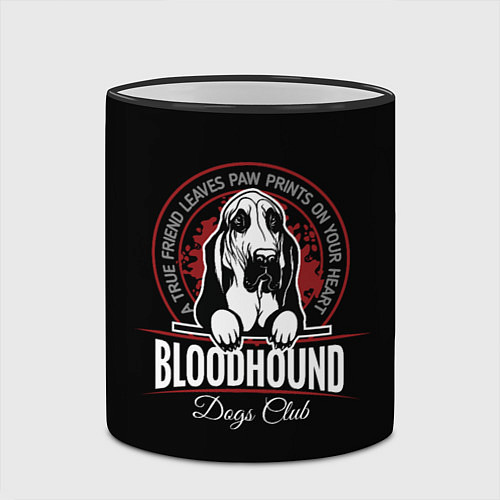 Кружка цветная Бладхаунд Bloodhound / 3D-Черный кант – фото 2