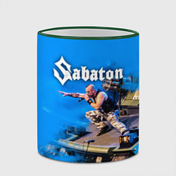 Кружка 3D Йоаким Броден на танке Sabaton, цвет: 3D-зеленый кант — фото 2