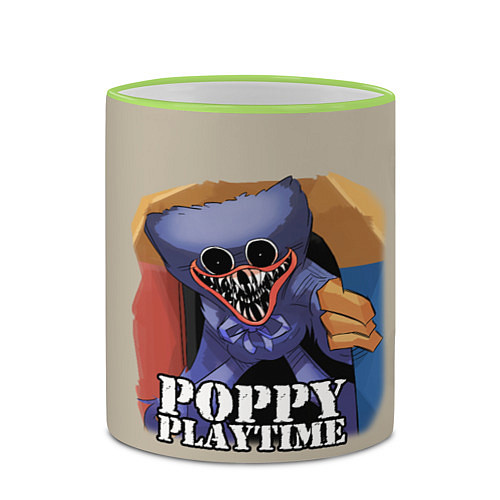 Кружка цветная Poppy Playtime / 3D-Светло-зеленый кант – фото 2