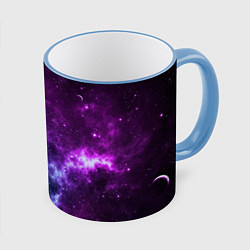 Кружка 3D NEON GALAXY НЕОНОВЫЙ КОСМОС, цвет: 3D-небесно-голубой кант